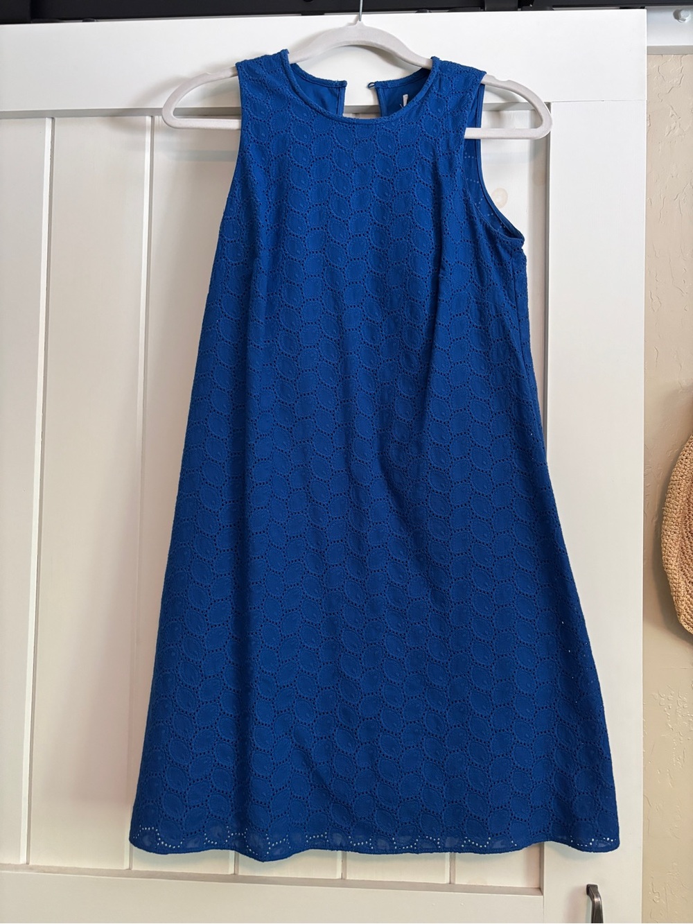 Girls' Royal Blue Lace A-Line Formal Dress
